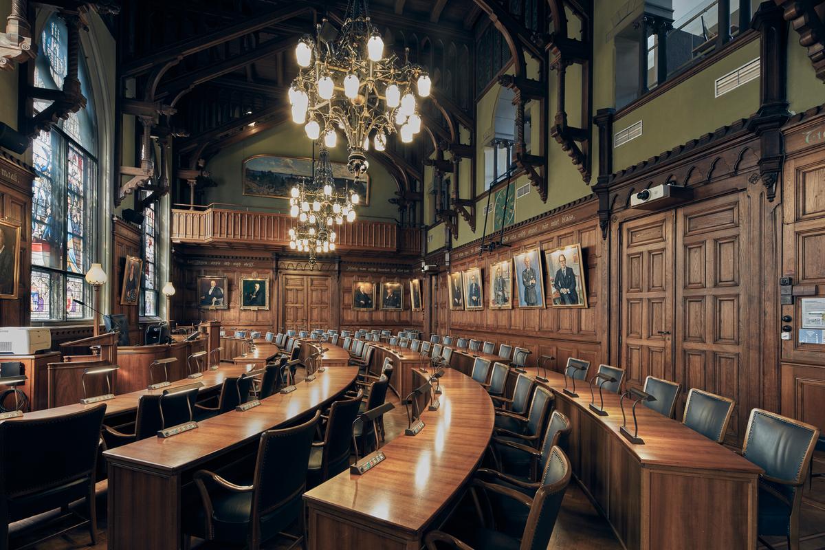 Fullmäktigesalen i Helsingborgs rådhus